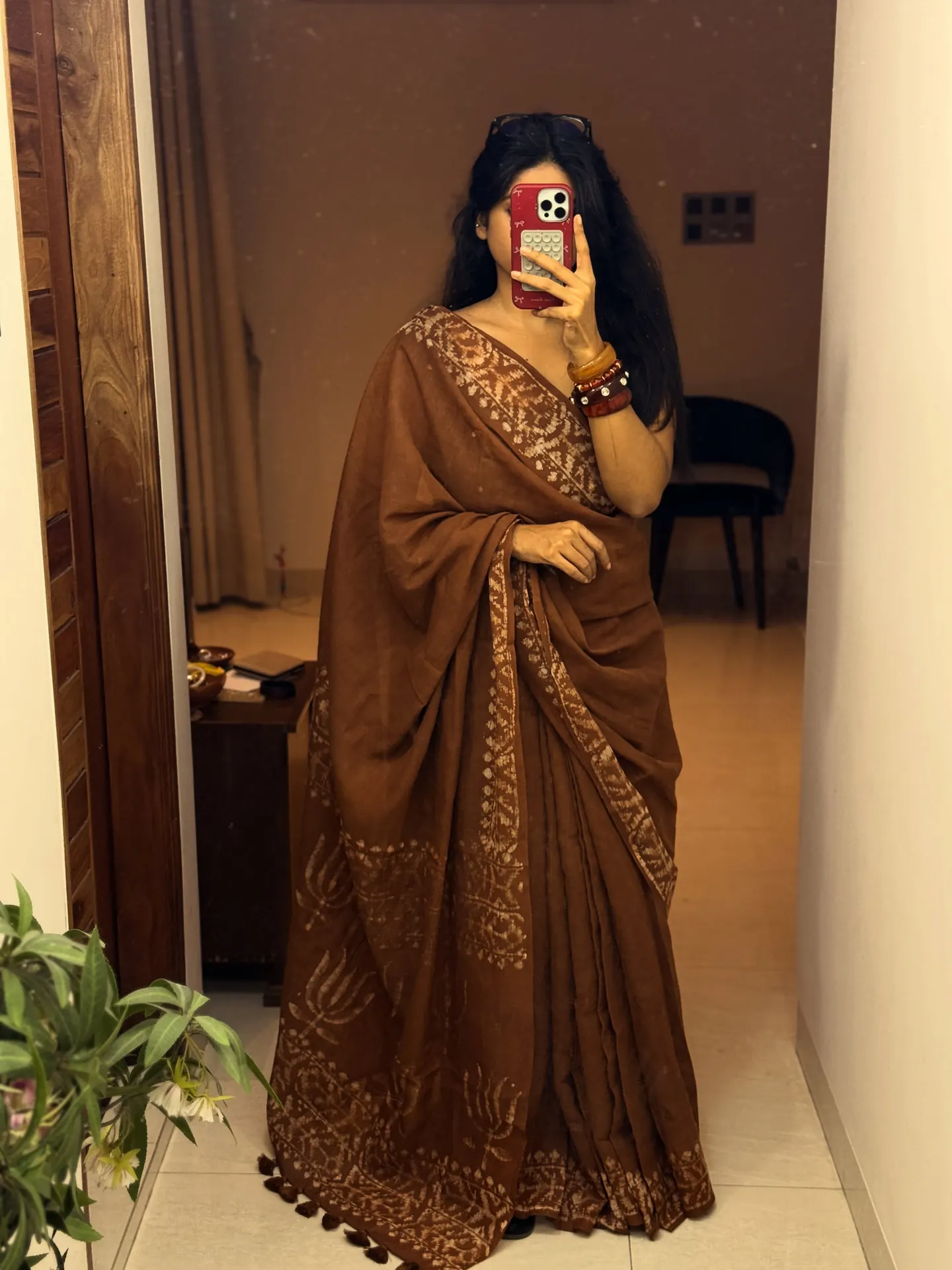 Cinnamon Brown Handloom Cotton, photo 5