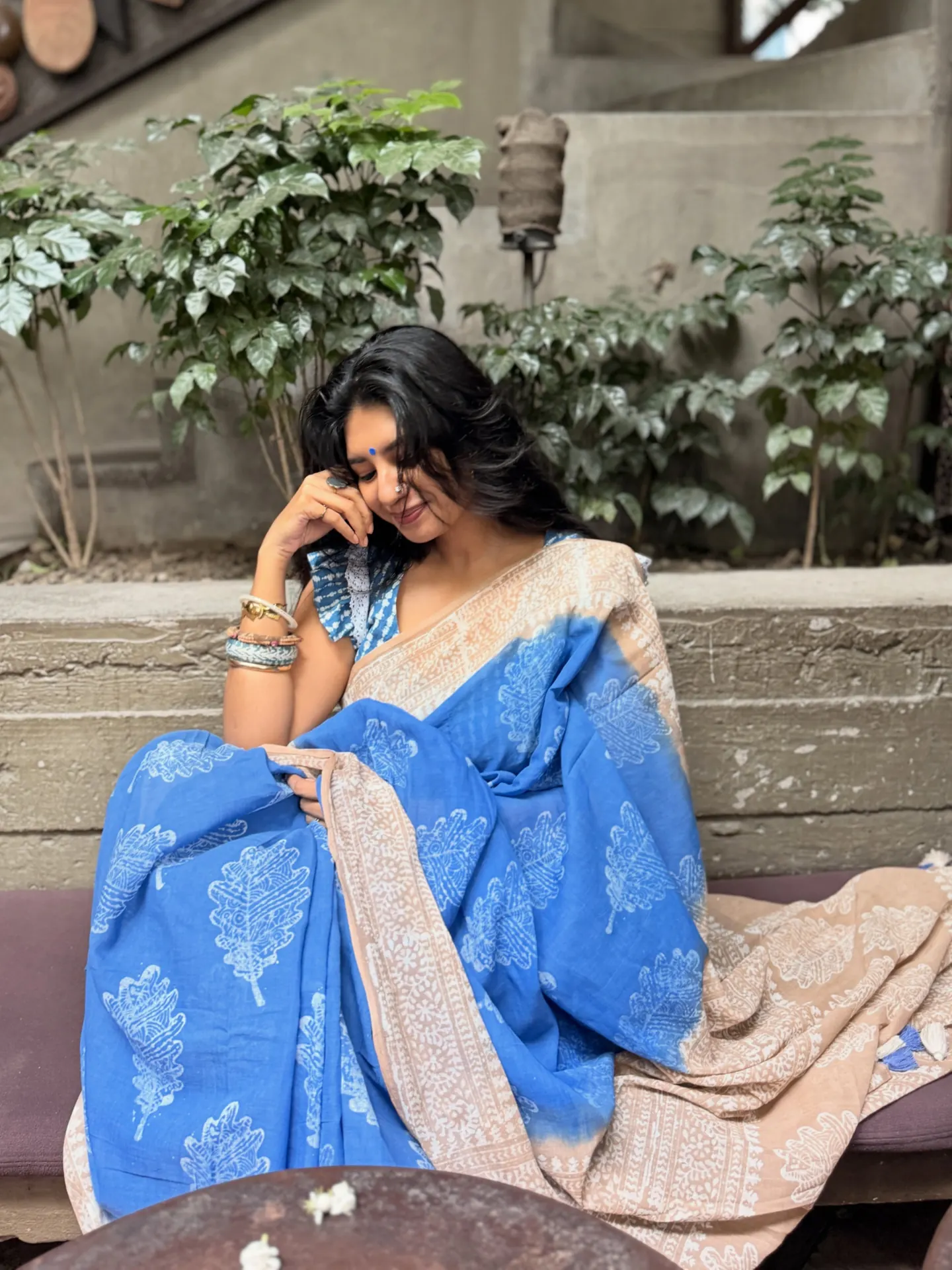 Cobalt & Sand Handloom Cotton, photo 7