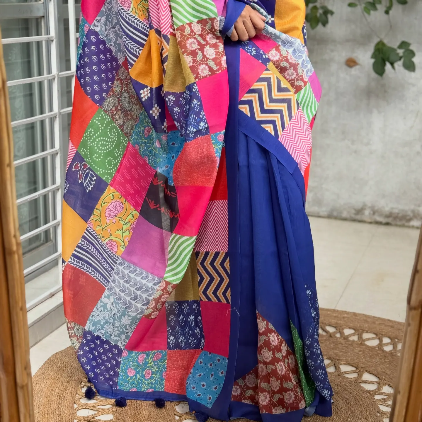 Konka Blue — Silk & Cotton saree