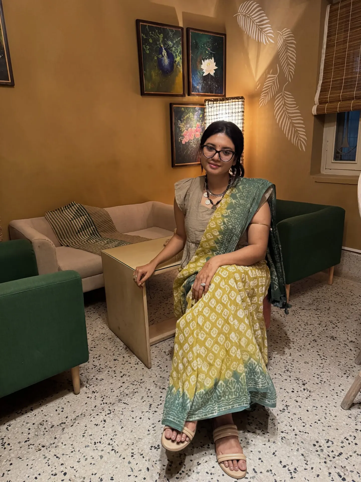 Lemon & Teal Handloom Cotton, photo 4