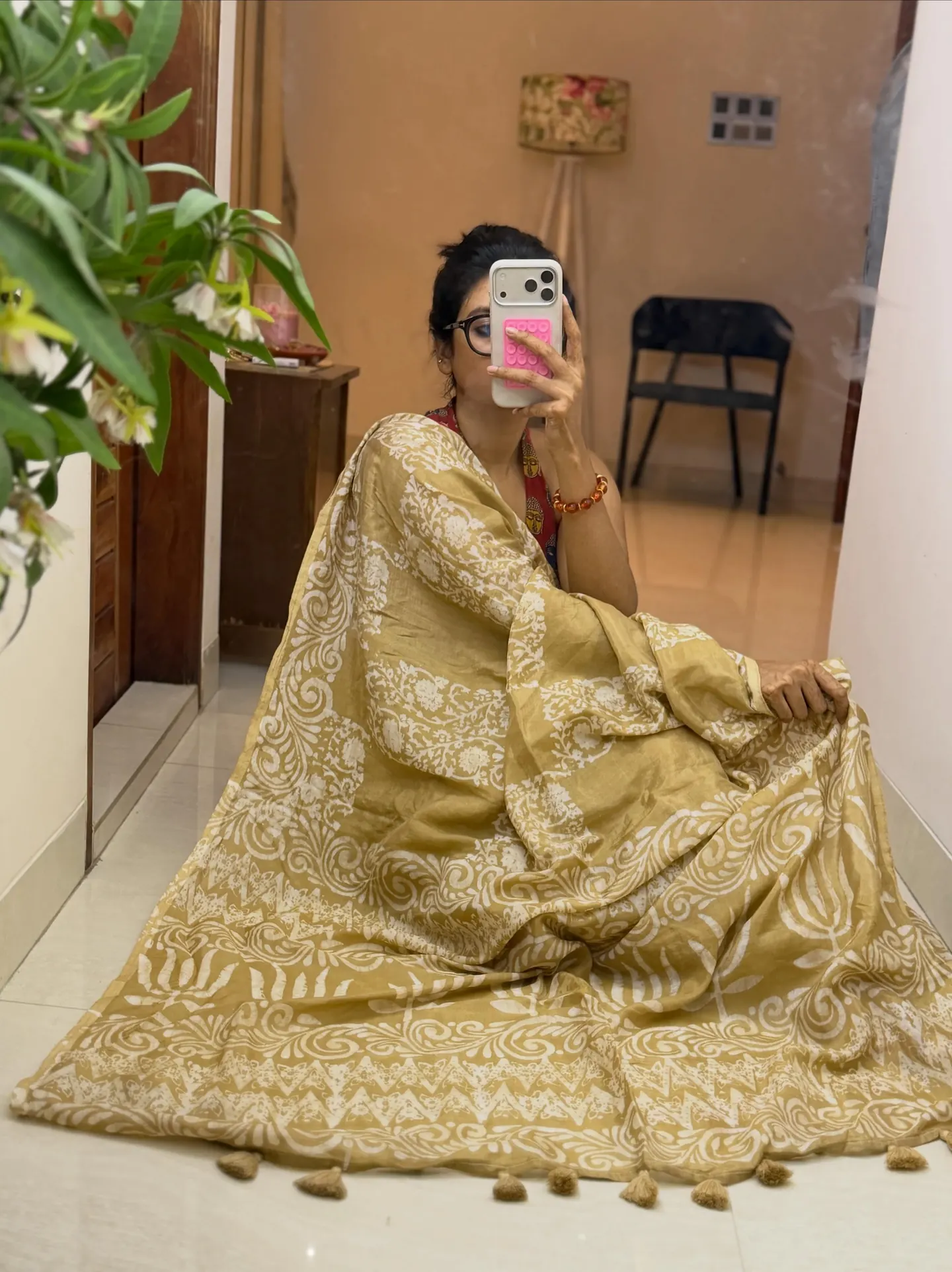 Light Brown Balaka Silk — Balaka Silk saree