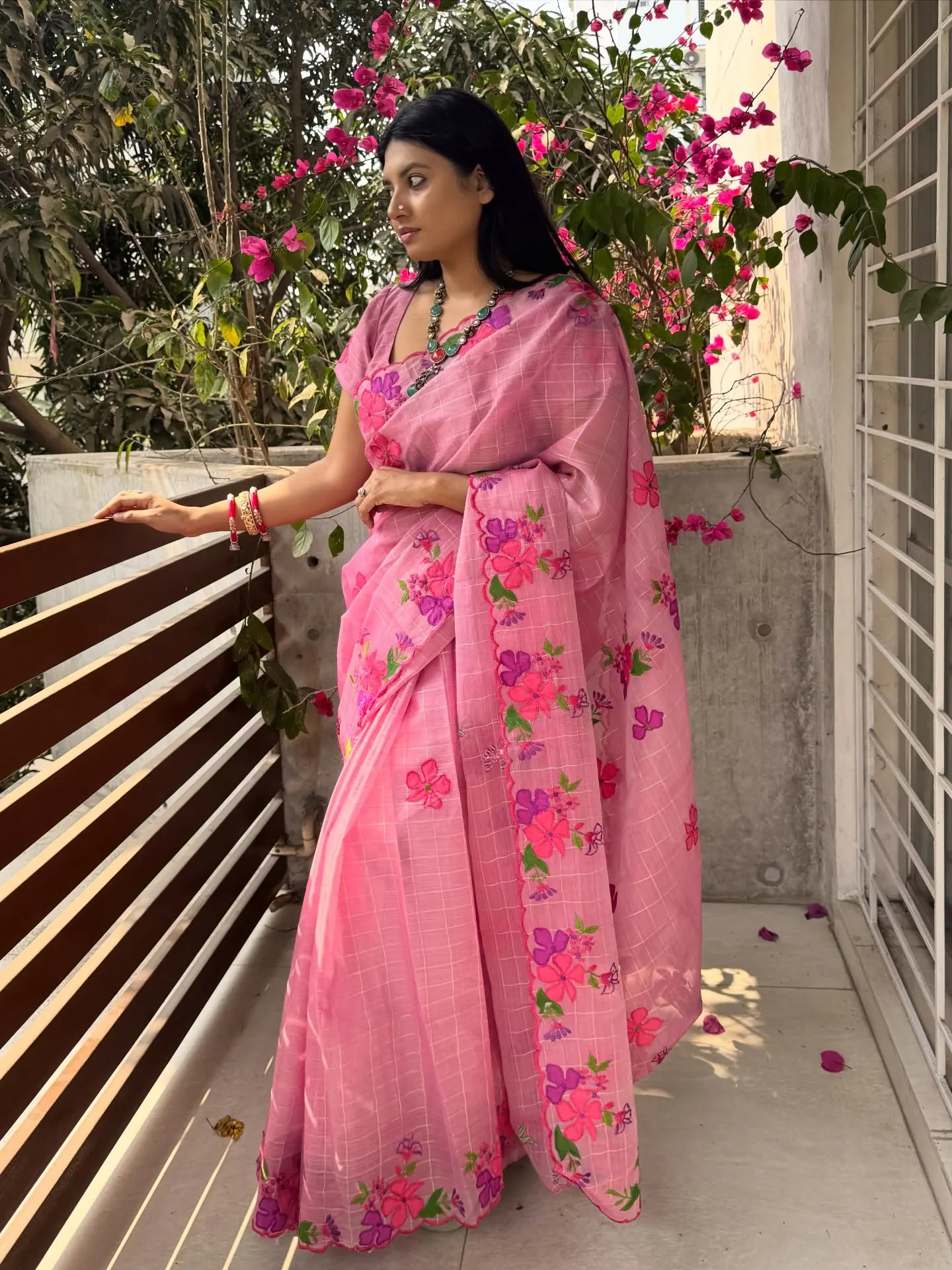 Pink Bonolota — Bonolota saree