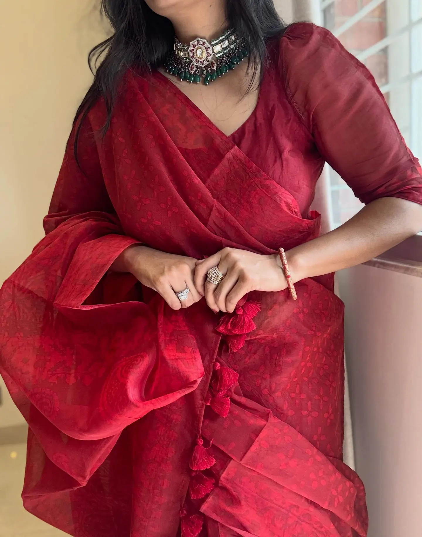 Red Semi Muslin, photo 2