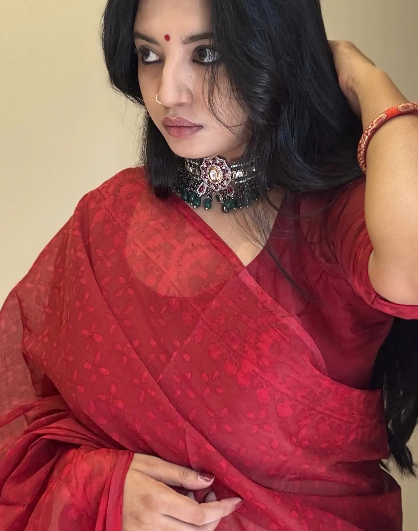 Red Semi Muslin, photo 3