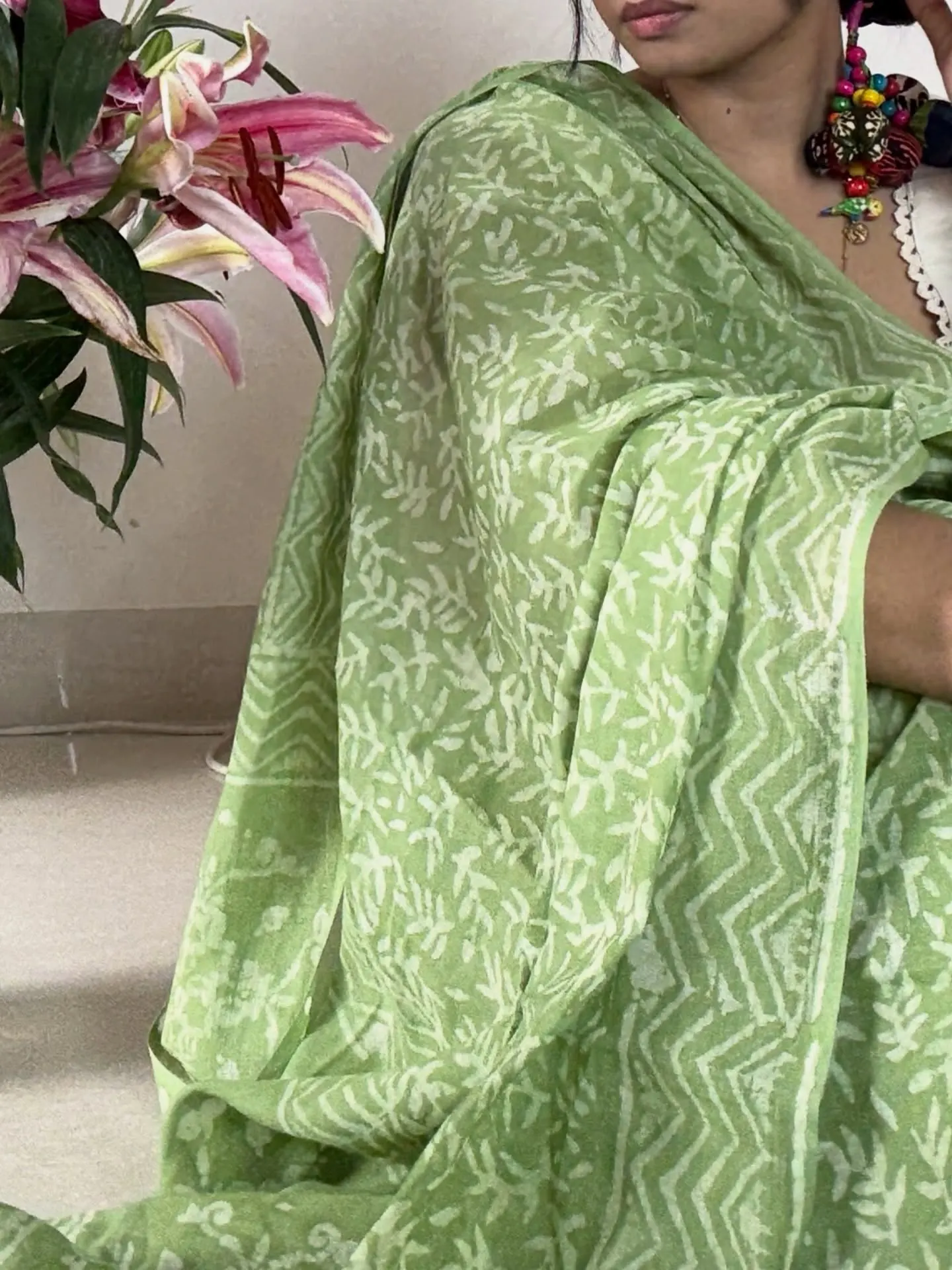 Sage Green Handloom Cotton, photo 2