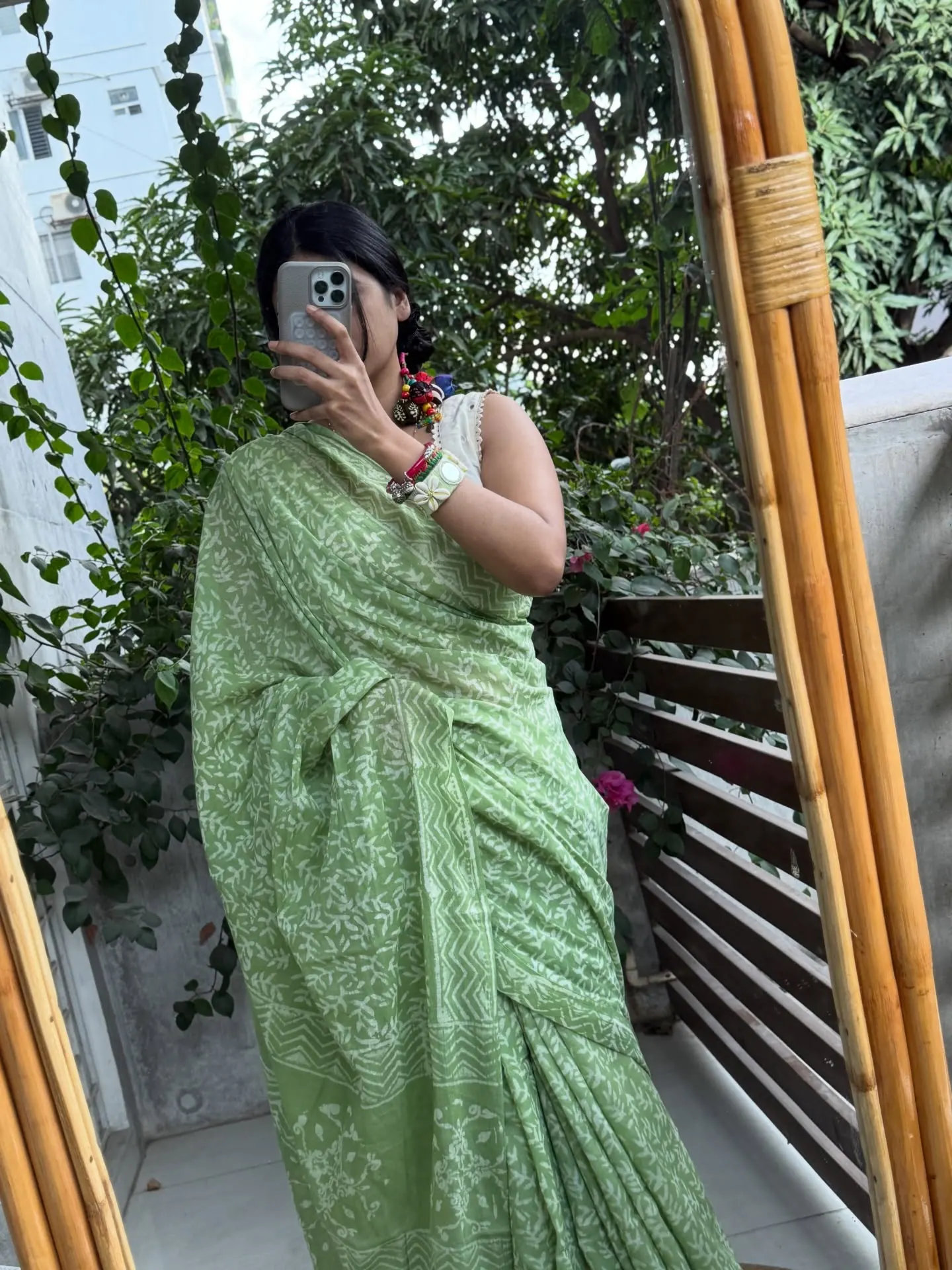 Sage Green Handloom Cotton, photo 3