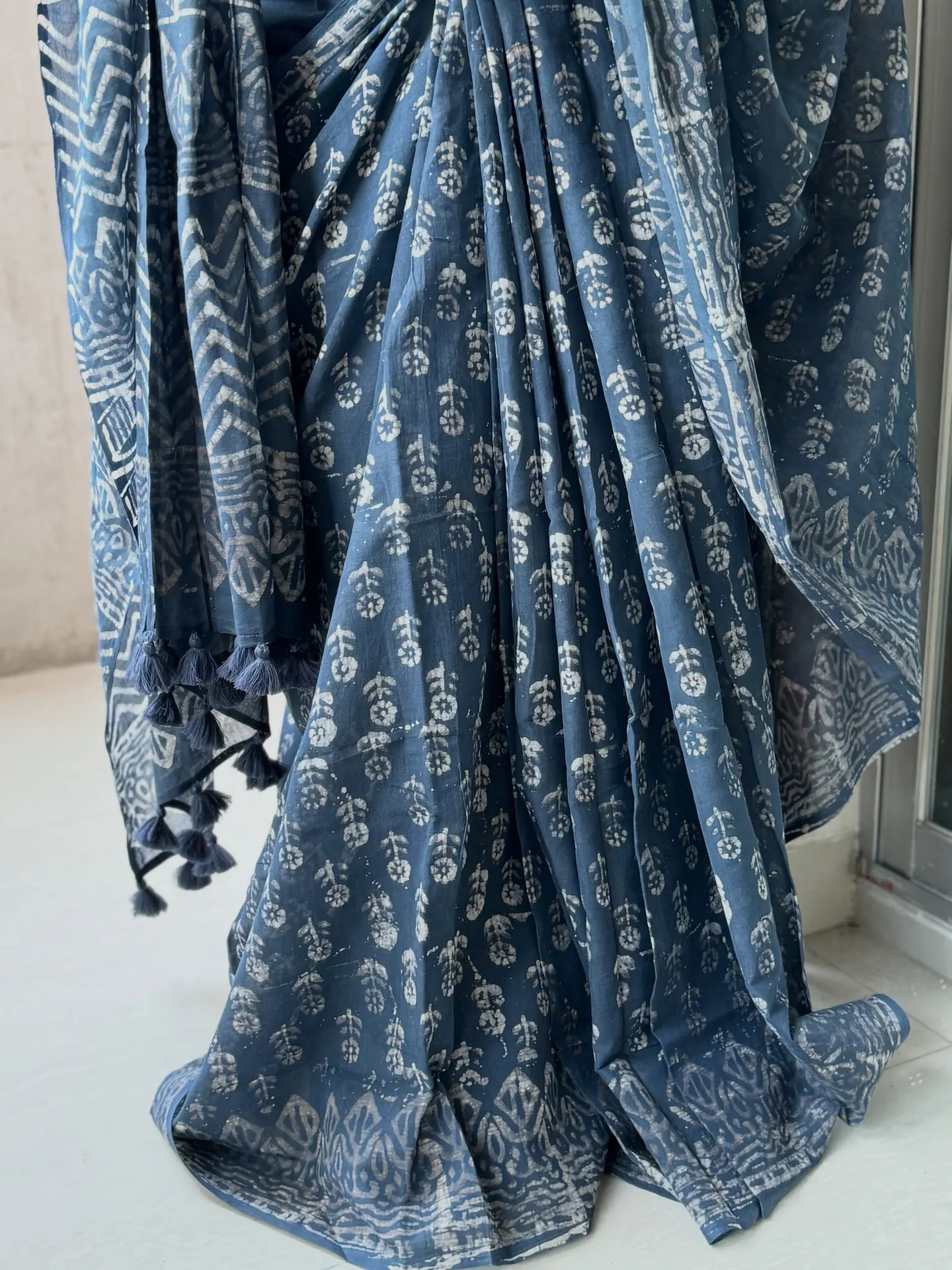 Slate Blue Handloom Cotton, photo 3